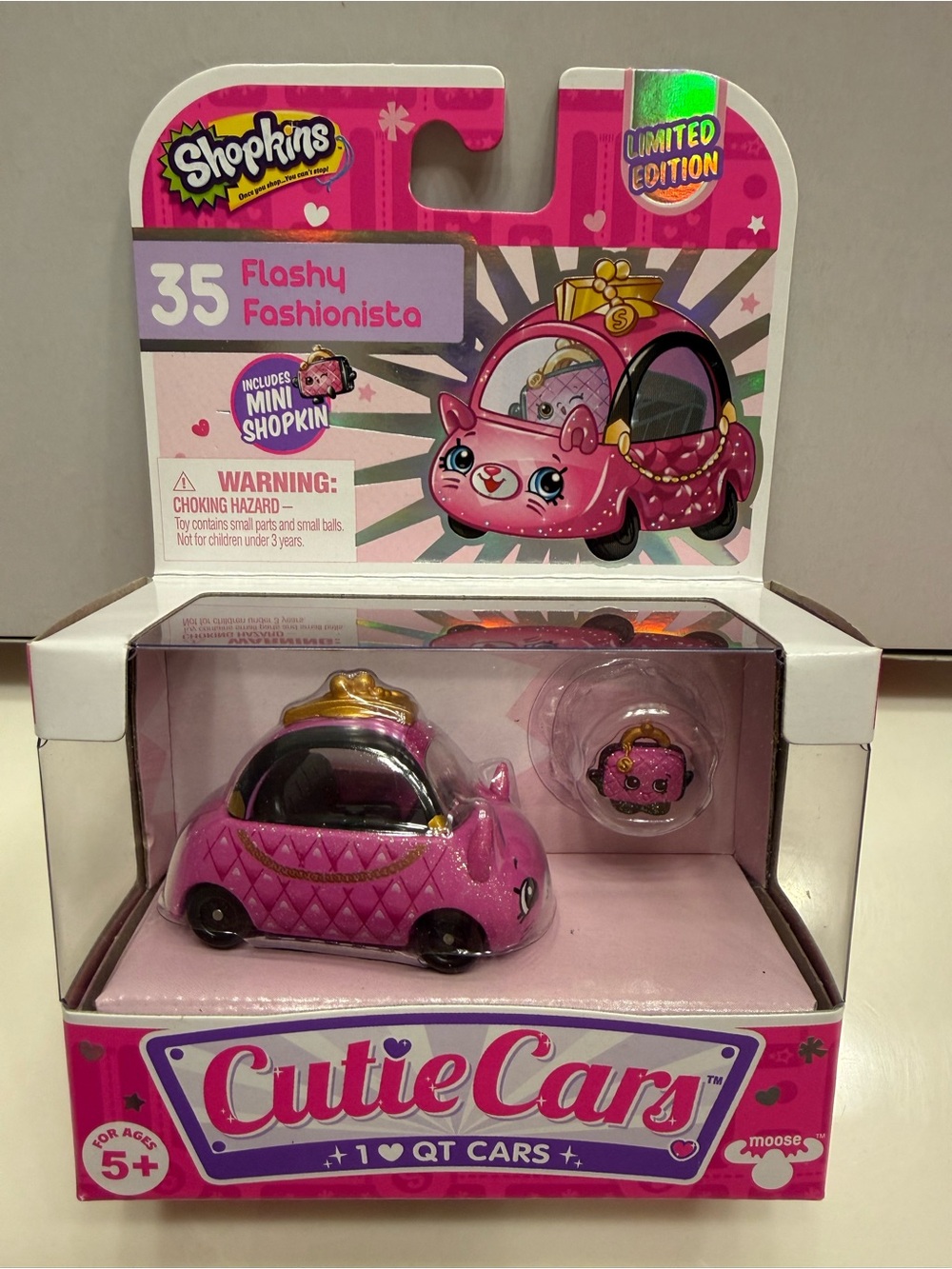 Shopkins Cutie Car Limited Edition 35  Flashy Fashionista New Rare Authentic